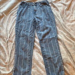 Striped mom jeans